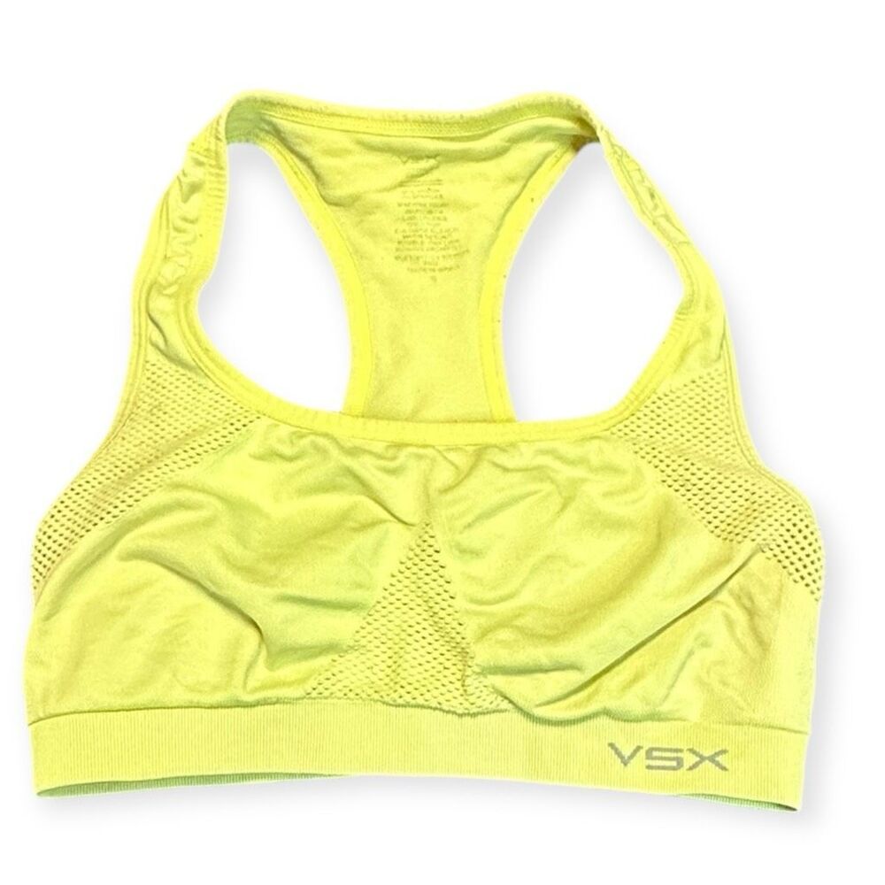 VICTORIA’S SECRET VSX Women’s Neon Yellow Supermodel Seamless Sports Bra Small